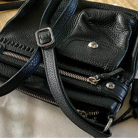 Brighton Crossbody with Ruffle Trim pebbled leather bag - Picture 5 of 15